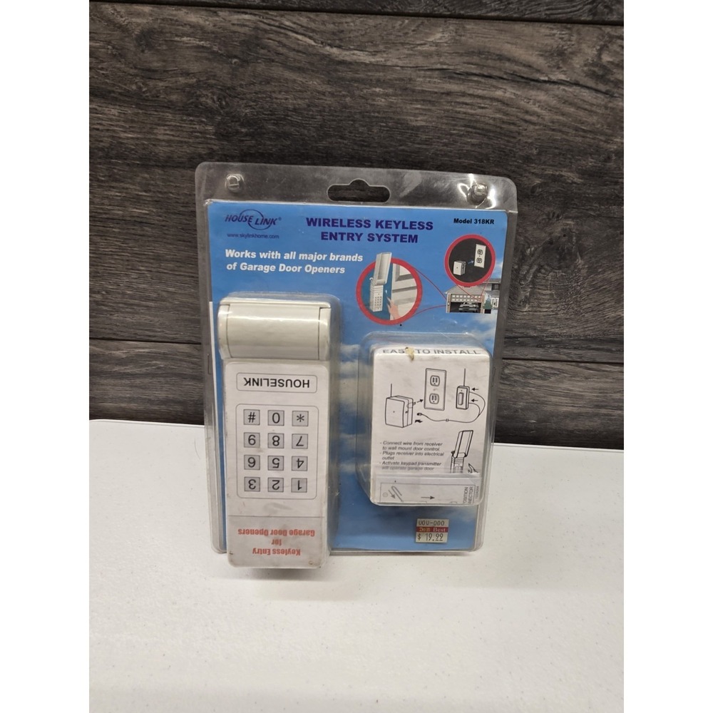 House Link Wireless Universal GarageDoor KEYPAD New House Shed Barn